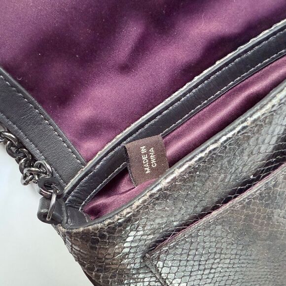 Coach Kristin Python Embossed Crossbody Bag w/ Detachable Chain Strap - Picture 8 of 16